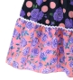 Kids Flamenco Tiered Skirt / Roses & Dots / Purple & Pink / JFSp-15