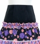 Kids Flamenco Tiered Skirt / Roses & Dots / Purple & Pink / JFSp-15
