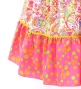 Kids Flamenco Tiered Skirt / Paisley & Dots / Pink & Yellow / JFSp-16
