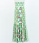 Kids Flamenco High Waist Mermaid Skirt / Bouquets & Dots / Turquoise Blue / JFSp-19