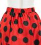 Kids Circular Flamenco Skirt with Frills / Polka Dots / Red & Black / JFSp-1