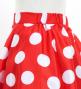 Kids Circular Flamenco Skirt with Frills / Polka Dots / Red & White / JFSp-2