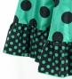 Kids Circular Flamenco Skirt with Frills / Polka Dots / Turquoise Blue & Black / JFSp-3