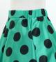 Kids Circular Flamenco Skirt with Frills / Polka Dots / Turquoise Blue & Black / JFSp-3