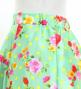 Kids Circular Flamenco Skirt with Frills / Roses & Carnations / Light Green / JFSp-8