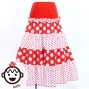 Kids Flamenco Tiered Skirt / Dots / Red & White / JFSp-9