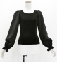 Flamenco Long Sleeve Blouse  / Black / J3181bk