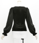 Flamenco Long Sleeve Blouse  / Black / J3181bk