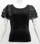 Flamenco 3 frilled Sleeve / Black / J3229bk