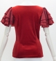 Flamenco 3 frilled Sleeve  / Dark Red2 / J3229drd2