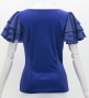 Flamenco 3 frilled Sleeve Blouse / Royal Blue / J3229rbl
