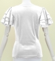 Flamenco 3 frilled Sleeve Blouse  / White / J3229wh