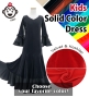 Kids Custom Flamenco Flare Velvet Dress with Frills / JCp128-solid