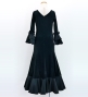 Kids Custom Flamenco Flare Velvet Dress with Frills / JCp128-mix