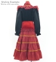 Kids Custom Flamenco Tiered Skirt & Double Frilled Shawl Set / JCp154-mix