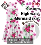Kids Custom Flamenco High Waist Mermaid skirt with Velvet / JCp155-mix