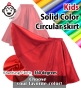 Kids Custom Flamenco Long circular skirt (360 degrees) / JCp69-solid