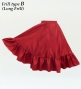 Kids Custom Flamenco Frilled Circular Skirt / JCp70-solid