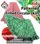 Kids Custom Flamenco Frilled Circular Skirt (360 degrees) / JCp71-pattern