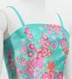 Japan Fabric Long Dress with Cherry Blossom Print / Shantung / Light Blue / JW001lbl