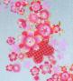 Japan Fabric Long Dress with Cherry Blossom Print / Velvet / Black / JW002bk