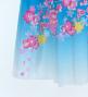 Japan Fabric Long Dress with Cherry Blossom Print / Velvet / Blue / JW002bl