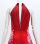 Japan Fabric Long Dress with Cherry Blossom Print / Velvet / Red / JW002rd