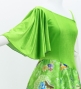 Japan Fabric One Shoulder Frill Sleeve Long Dress / Light Green / JW004lgr