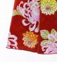 Japan Fabric One Shoulder Frill Sleeve Long Dress with Chrysanthemum Print / Red / JW005rd