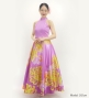 Japan Fabric American Armhole Long Dress with Chrysanthemum Print / Pink / JW006pi