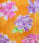 Japan Fabric Long Dress with Peony Print / Orange / JW008or