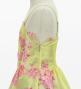 Kids Japan Fabric Long Dress with Cherry Blossom Print / Shantung / Cream Yellow / JWp001crye