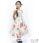 Kids Japan Fabric Long Dress with Chrysanthemum & Plum Blossom & Cherry Blossom Print / Shantung / Beigu / JWp003be
