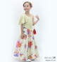 Kids Japan Fabric One Shoulder Frill Sleeve Long Dress / Beige / JWp004be