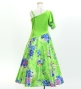 Kids Japan Fabric One Shoulder Frill Sleeve Long Dress / Light Green / JWp004lgr