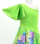 Kids Japan Fabric One Shoulder Frill Sleeve Long Dress / Light Green / JWp004lgr