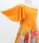 Kids Japan Fabric One Shoulder Frill Sleeve Long Dress / Orange / JWp004or