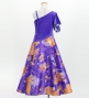Kids Japan Fabric One Shoulder Frill Sleeve Long Dress / Purple / JWp004pu