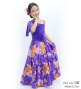 Kids Japan Fabric One Shoulder Frill Sleeve Long Dress / Purple / JWp004pu