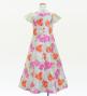 Kids Japan Fabric Long Dress with Peony Print / Beige / JWp008be