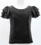 Kids Flamenco 3 frilled Sleeve Blouse  / Black / Jp181bk