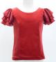Kids Flamenco 3 frilled Sleeve Blouse  / Dark Red2 / Jp181drd2