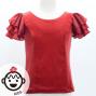 Kids Flamenco 3 frilled Sleeve Blouse  / Dark Red2 / Jp181drd2