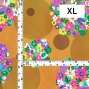 Flamenco Fabric / Floral & Dots / JKF-185-OR