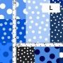 Flamenco Fabric / Dots & Patchwork Style / JKF-195-BL