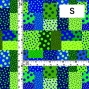 Flamenco Fabric / Dots & Patchwork Style / JKF-195-GRBL