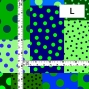 Flamenco Fabric / Dots & Patchwork Style / JKF-195-GRBL