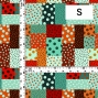 Flamenco Fabric / Dots & Patchwork Style / JKF-195-ORTBL