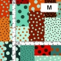 Flamenco Fabric / Dots & Patchwork Style / JKF-195-ORTBL