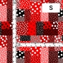 Flamenco Fabric / Dots & Patchwork Style / JKF-195-RD